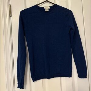 Neiman Marcus Deep Blue 100% Cashmere Women’s Crewneck Sweater
